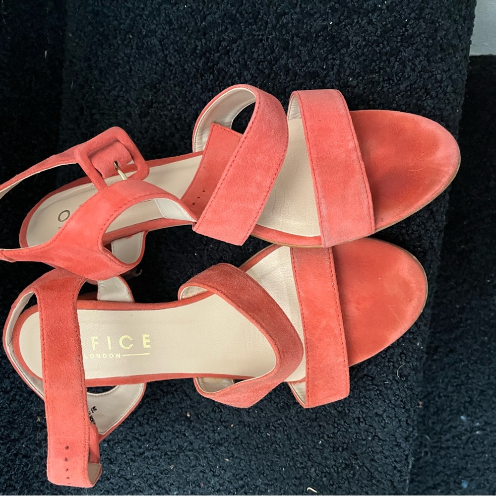 OFFICE Coral Suede Block Heel Sandals - Picture 3 of 3